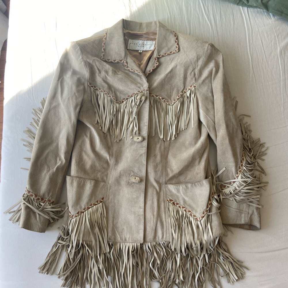 Alan Michael USA Vintage Suede Fringe Jacket